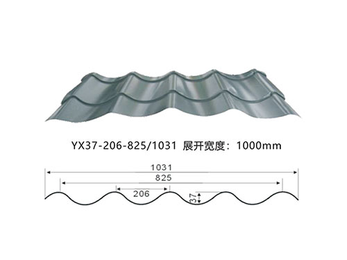 無錫YX37-206-825彩鋼琉璃瓦